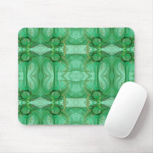 Green Fraktal Mousepad (Mit Mouse)