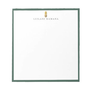 Green Frame für Ananas-Gold-Ananas-Logo Notizblock
