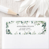 Green Frame Modern Return Address Label (Insitu)