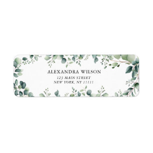 Green Frame Modern Return Address Label