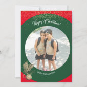 Green Frame One Foto Frohe Weihnachten (Vorderseite)