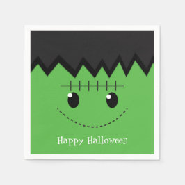 Green Frankenstein Halloween Costume Party Napkins Serviette