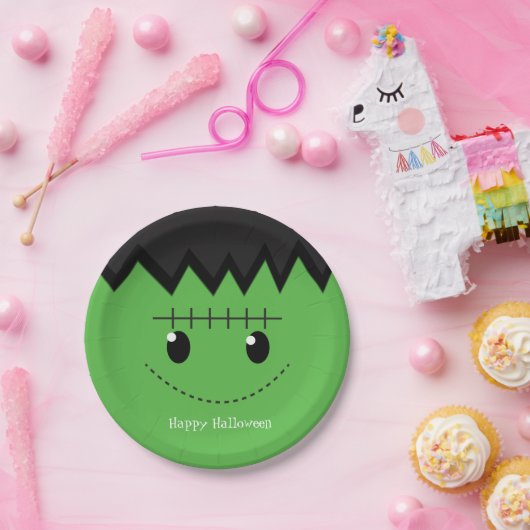 Green Frankenstein Halloween-Party-Teller Pappteller (Party)