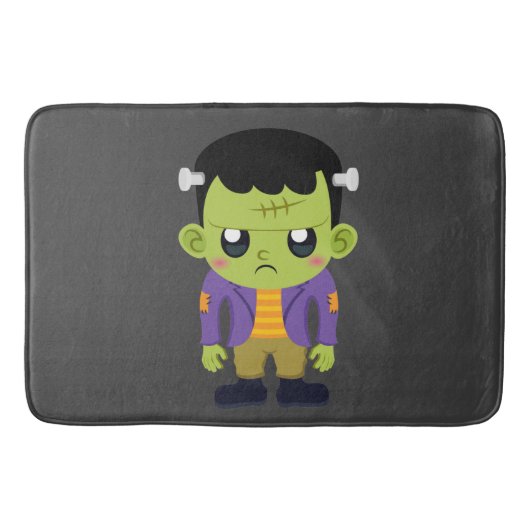 Green Frankenstein Monster Halloween Badematte (Vorderseite)