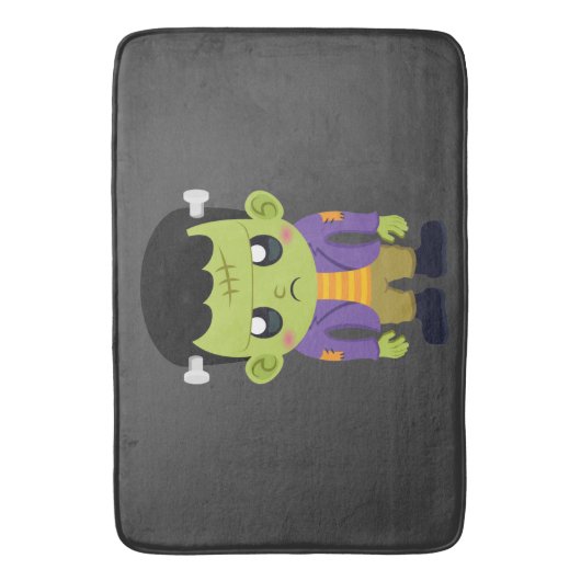 Green Frankenstein Monster Halloween Badematte (Vorderseite Vertikal)