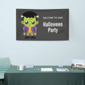 Green Frankenstein Monster Halloween Banner (Messeveranstaltung)