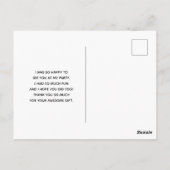 Green Frankenstein Monster Halloween Danke Postkarte (Rückseite)