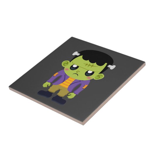Green Frankenstein Monster Halloween Fliese (Seite)