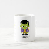 Green Frankenstein Monster Halloween Kaffeetasse (Mittel)