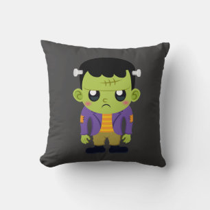 Green Frankenstein Monster Halloween Kissen