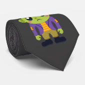 Green Frankenstein Monster Halloween Krawatte (Gerollt)