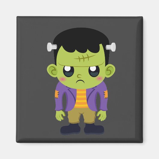 Green Frankenstein Monster Halloween Magnet (Vorne)