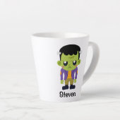 Green Frankenstein Monster Halloween Milchtasse (Rechte Ecke)