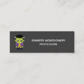 Green Frankenstein Monster Halloween Mini Business Mini Visitenkarte (Vorderseite)