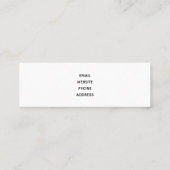 Green Frankenstein Monster Halloween Mini Business Mini Visitenkarte (Rückseite)