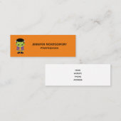 Green Frankenstein Monster Halloween Mini Visitenkarte (Vorne/Hinten)