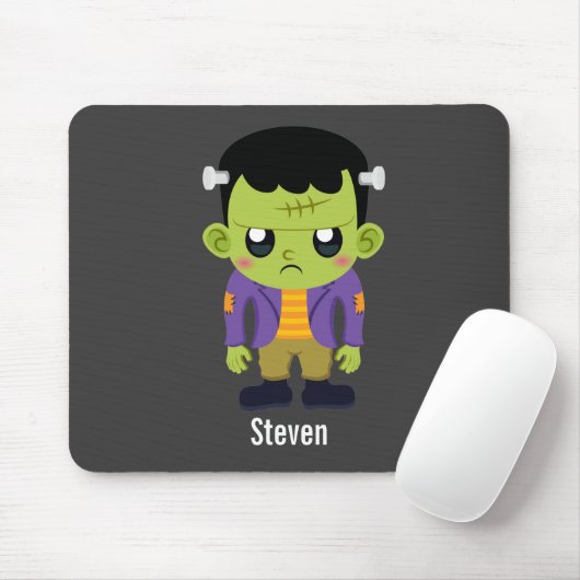 Green Frankenstein Monster Halloween Mousepad (Mit Mouse)