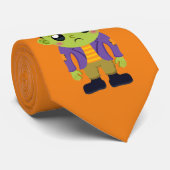 Green Frankenstein Monster Halloween Neck Tie Krawatte (Gerollt)