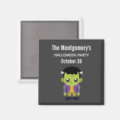 Green Frankenstein Monster Halloween-Party Magnet (Vorderseite/Rückseite)