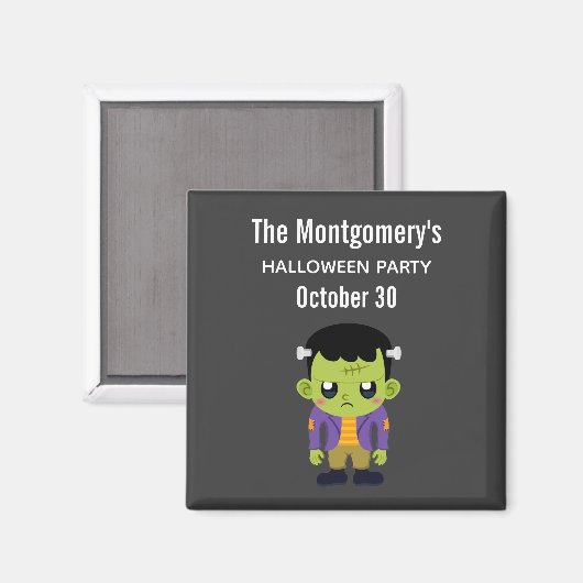 Green Frankenstein Monster Halloween-Party Magnet (Vorderseite/Rückseite)