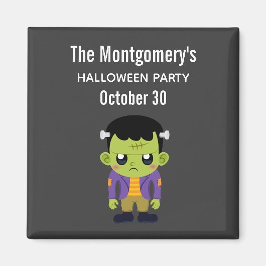 Green Frankenstein Monster Halloween-Party Magnet (Vorne)