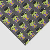 Green Frankenstein Monster Halloween Pattern Seidenpapier (Ausschnitt)