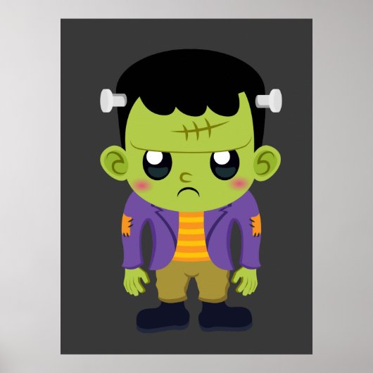 Green Frankenstein Monster Halloween Poster (Vorne)