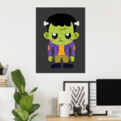 Green Frankenstein Monster Halloween Poster (Heimbüro)