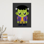 Green Frankenstein Monster Halloween Poster (Küche)