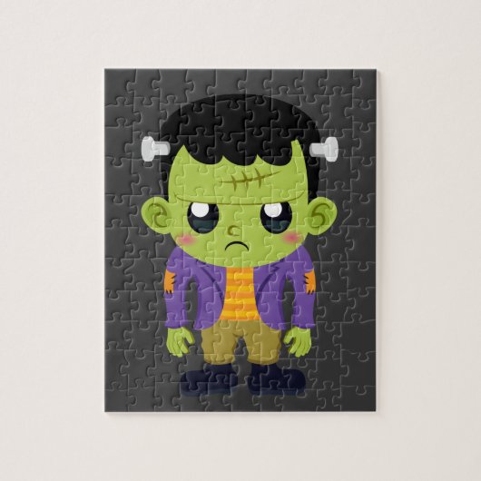 Green Frankenstein Monster Halloween Puzzle (Vertikal)