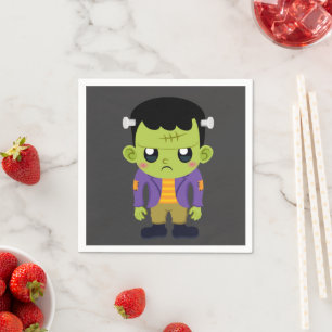 Green Frankenstein Monster Halloween Serviette