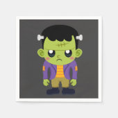 Green Frankenstein Monster Halloween Serviette (Vorderseite)