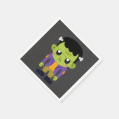 Green Frankenstein Monster Halloween Serviette (Ecke)