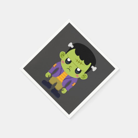 Green Frankenstein Monster Halloween Serviette (Ecke)