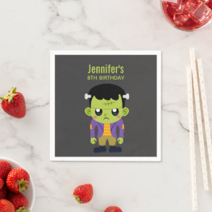 Green Frankenstein Monster Halloween Serviette