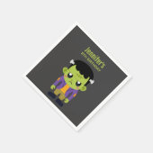 Green Frankenstein Monster Halloween Serviette (Ecke)