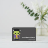 Green Frankenstein Monster Halloween-Visitenkarte Visitenkarte (Stehend Vorderseite)
