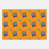 Green Frankenstein Zombie Hand Halloween-Geschenk Geschenkpapier Set (Vorderseite 3)