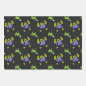 Green Frankenstein Zombie Hand Halloween-Geschenk Geschenkpapier Set (Vorderseite 2)