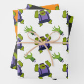 Green Frankenstein Zombie Hand Halloween-Geschenk Geschenkpapier Set (Beispiel)