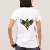 Green Freedom Wings Diamond Design T-Shirt (Rückseite)