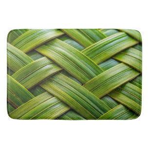 Green Fresh Bamboo Weave Badematte