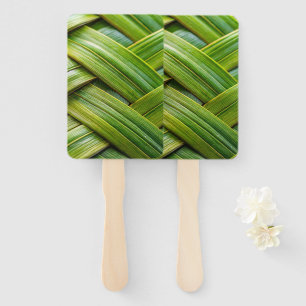 Green Fresh Bamboo Weave Fächer