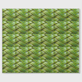 Green Fresh Bamboo Weave Geschenkpapier (Flach)