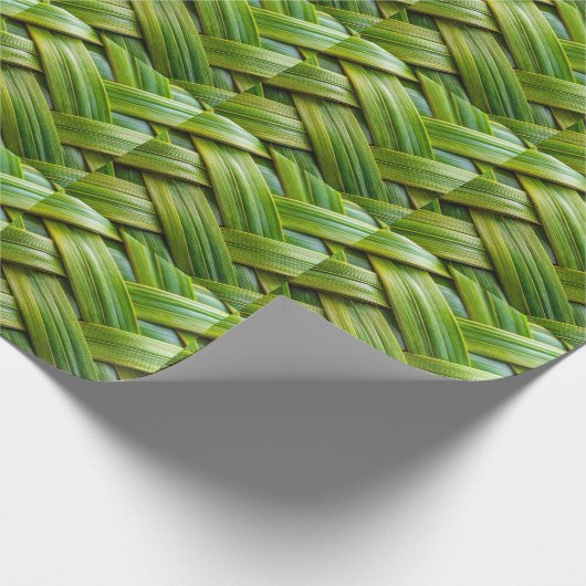 Green Fresh Bamboo Weave Geschenkpapier (Ecke)