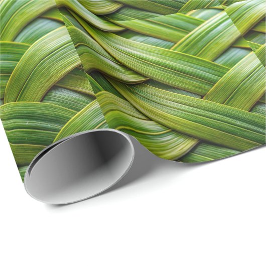 Green Fresh Bamboo Weave Geschenkpapier (Rolleneckpunkt)