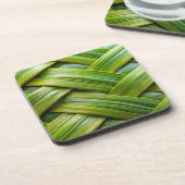 Green Fresh Bamboo Weave Getränkeuntersetzer (Linke Seite)