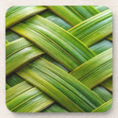 Green Fresh Bamboo Weave Getränkeuntersetzer (Vorderseite)