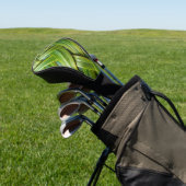 Green Fresh Bamboo Weave Golf Headcover (In SItu)