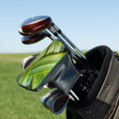 Green Fresh Bamboo Weave Golf Headcover (In Situ)